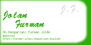 jolan furman business card